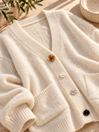 Women’s Sequin Relaxed Knit Cardigan