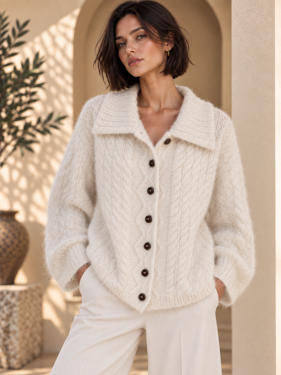 Women’s Collared Relaxed Knit Sweater