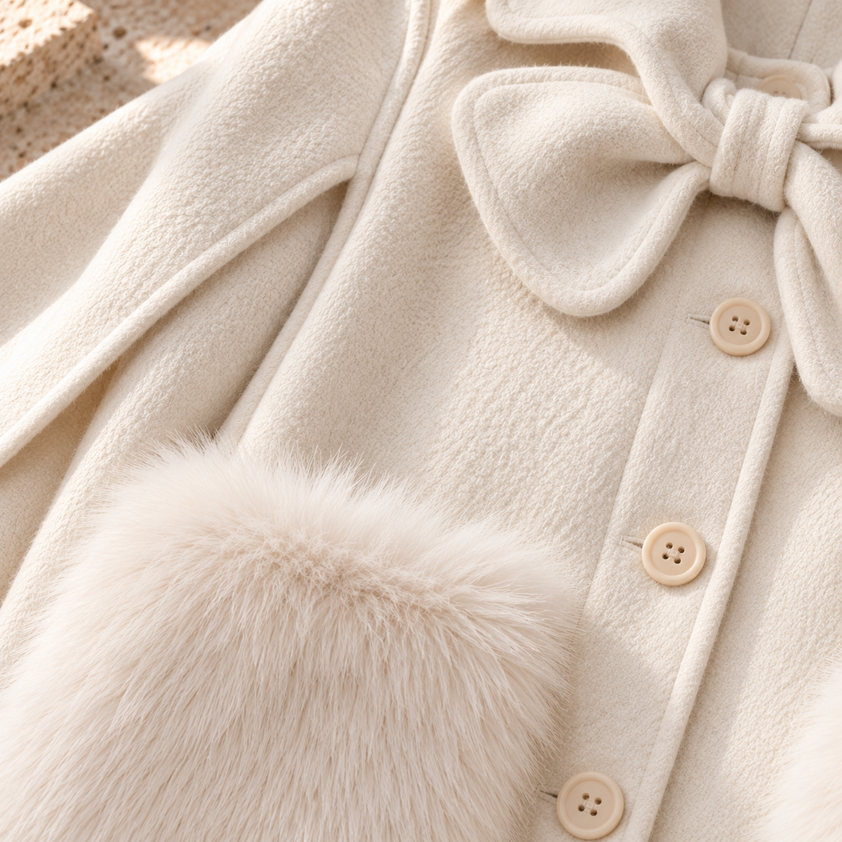 Women’s Bow Detail Cloak Coat