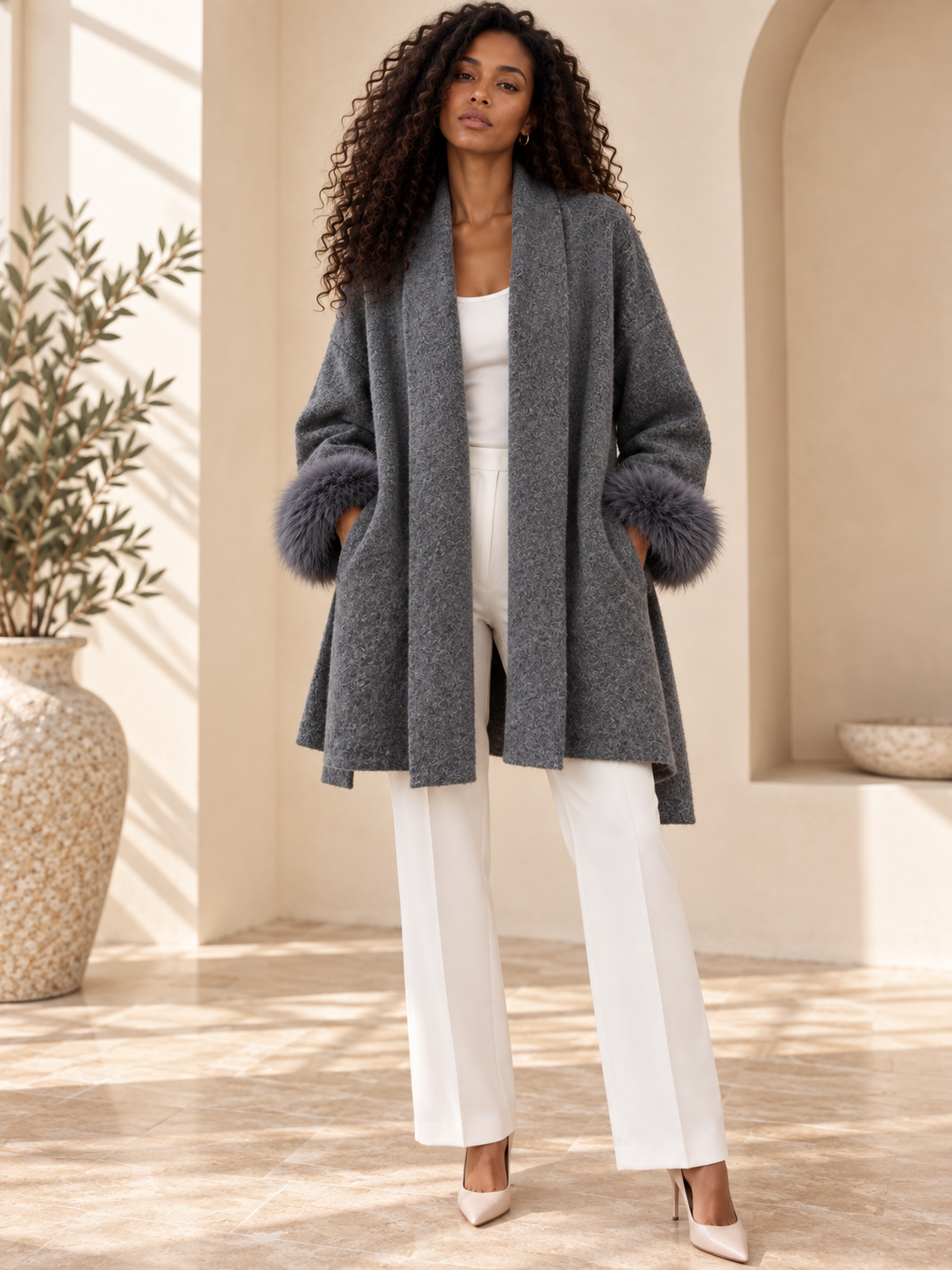 Women’s Lace-Up Knit Cardigan