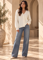Women’s Hollow-Out Relaxed Knit Sweater
