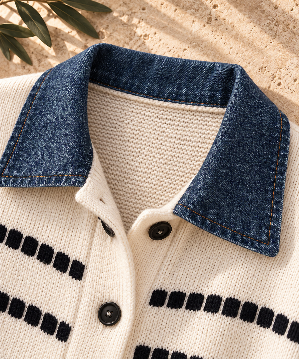 Women’s Contrast Relaxed Knit Sweater