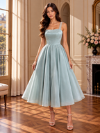 Women’s Blue Strappy Formal Ball Gown