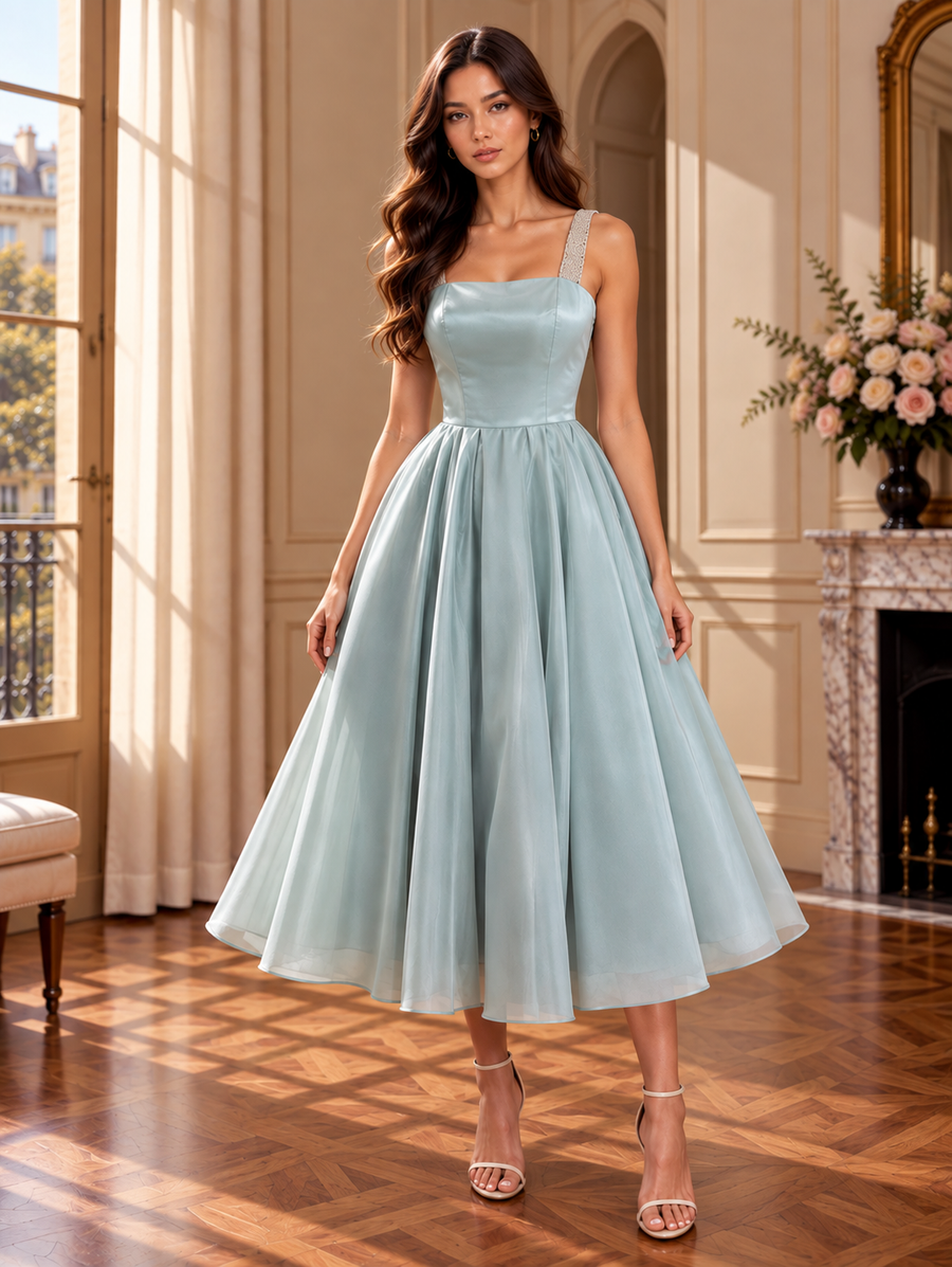 Women’s Blue Strappy Formal Ball Gown