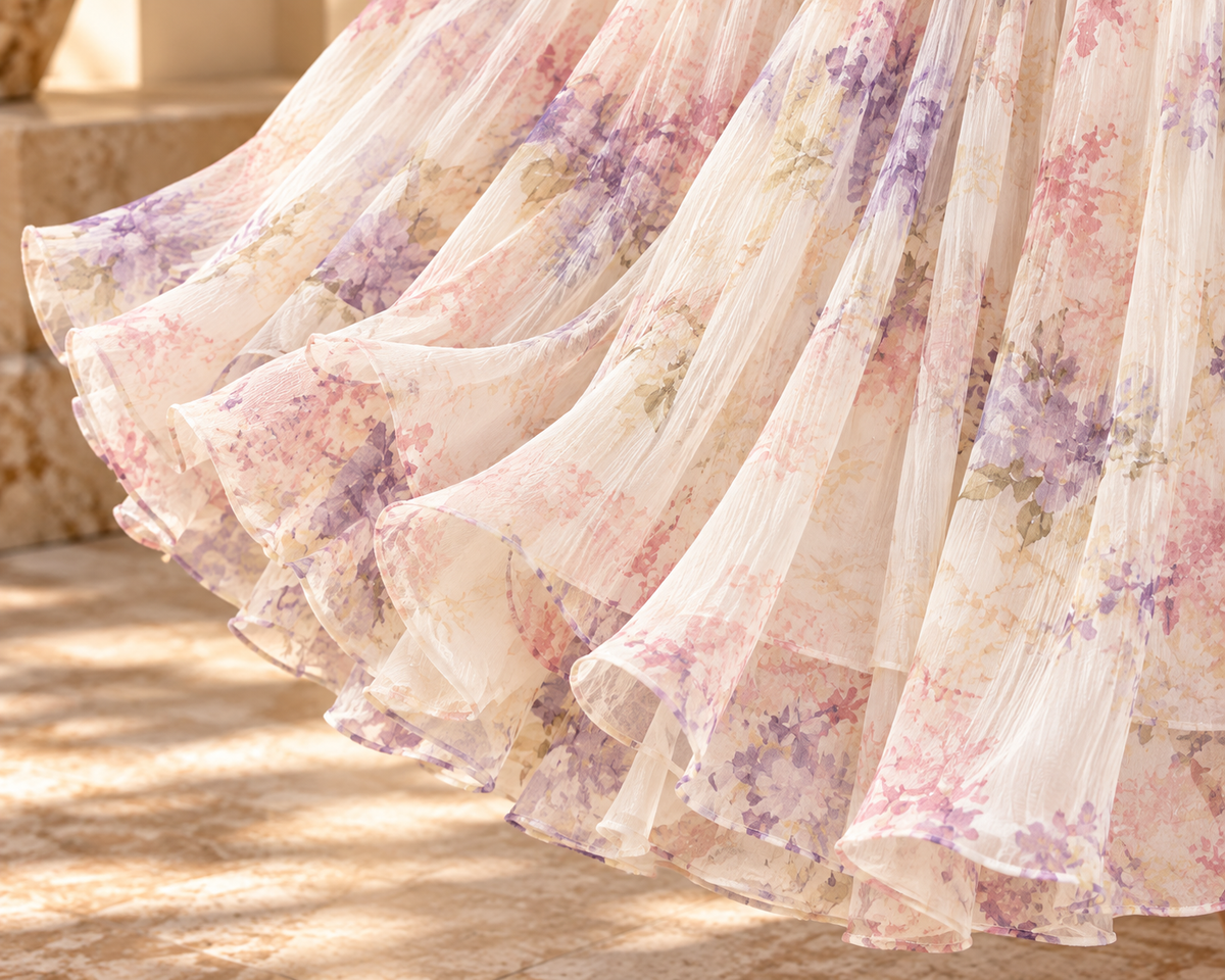 Women’s Floral Chiffon Maxi Dress