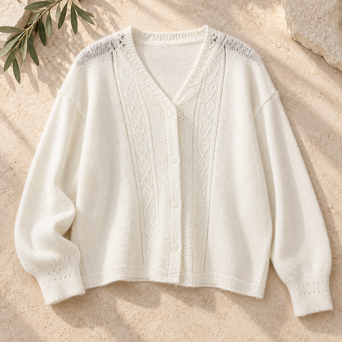 Women’s Hollow-Out Relaxed Knit Sweater