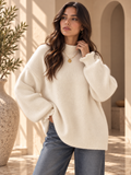 Women’s High Neck Relaxed Knit Sweater