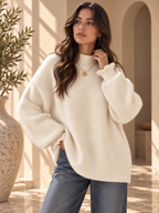 Women’s High Neck Relaxed Knit Sweater