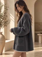 Women’s Lantern Sleeve Knit Cardigan
