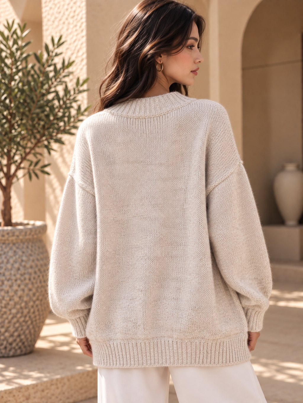 Women’s Relaxed V-Neck Knit Cardigan