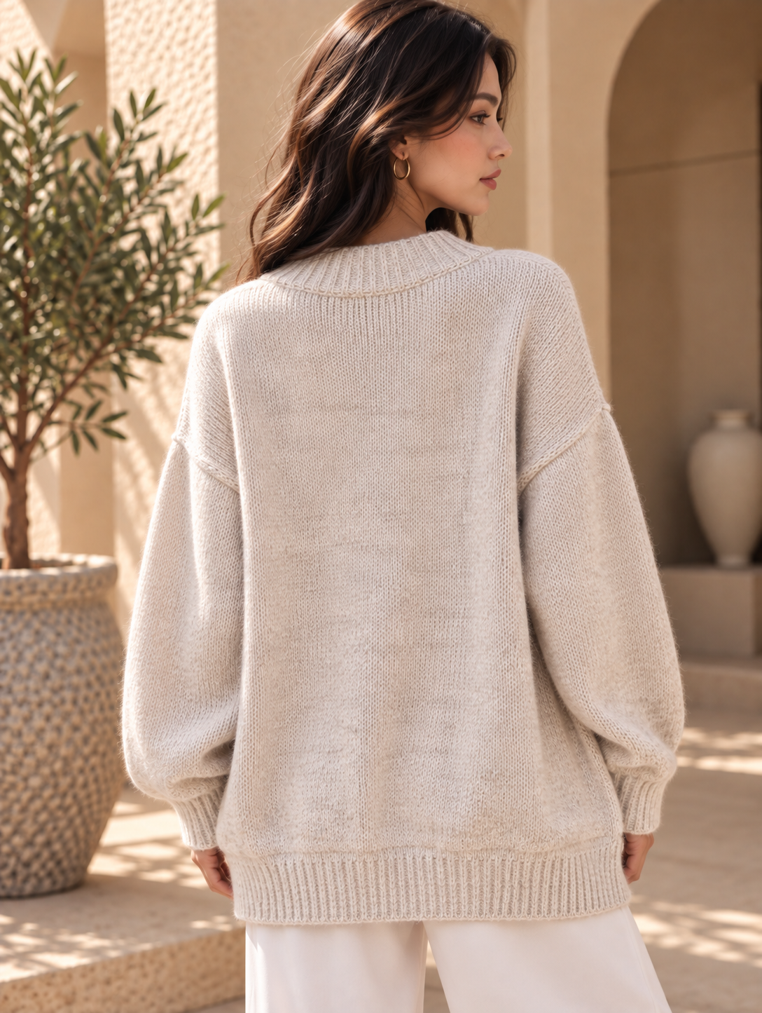 Women’s Relaxed V-Neck Knit Cardigan