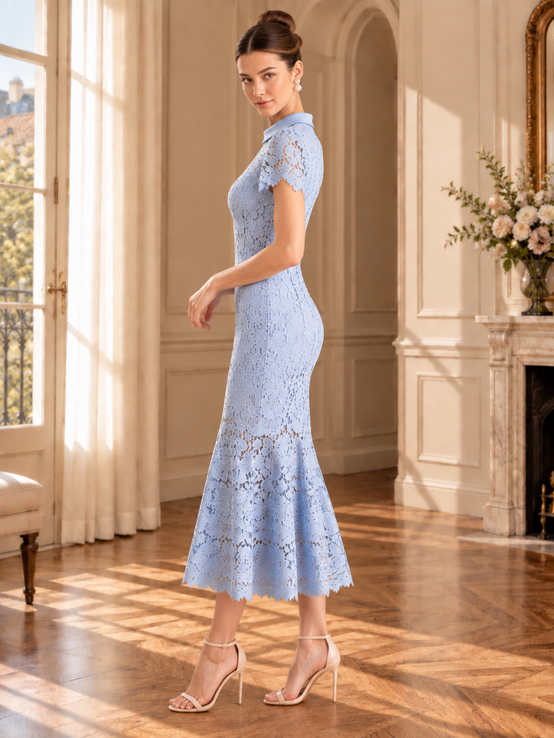 Women’s Short Sleeve Lace Dress