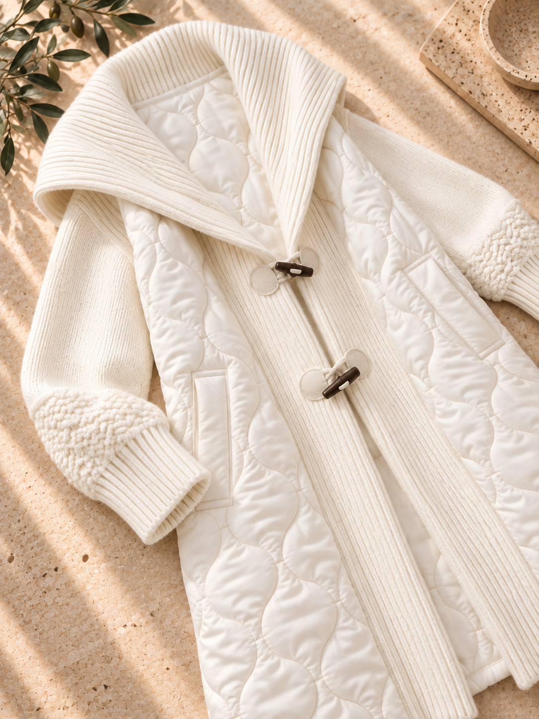 Women’s Hooded Toggle Long Coat