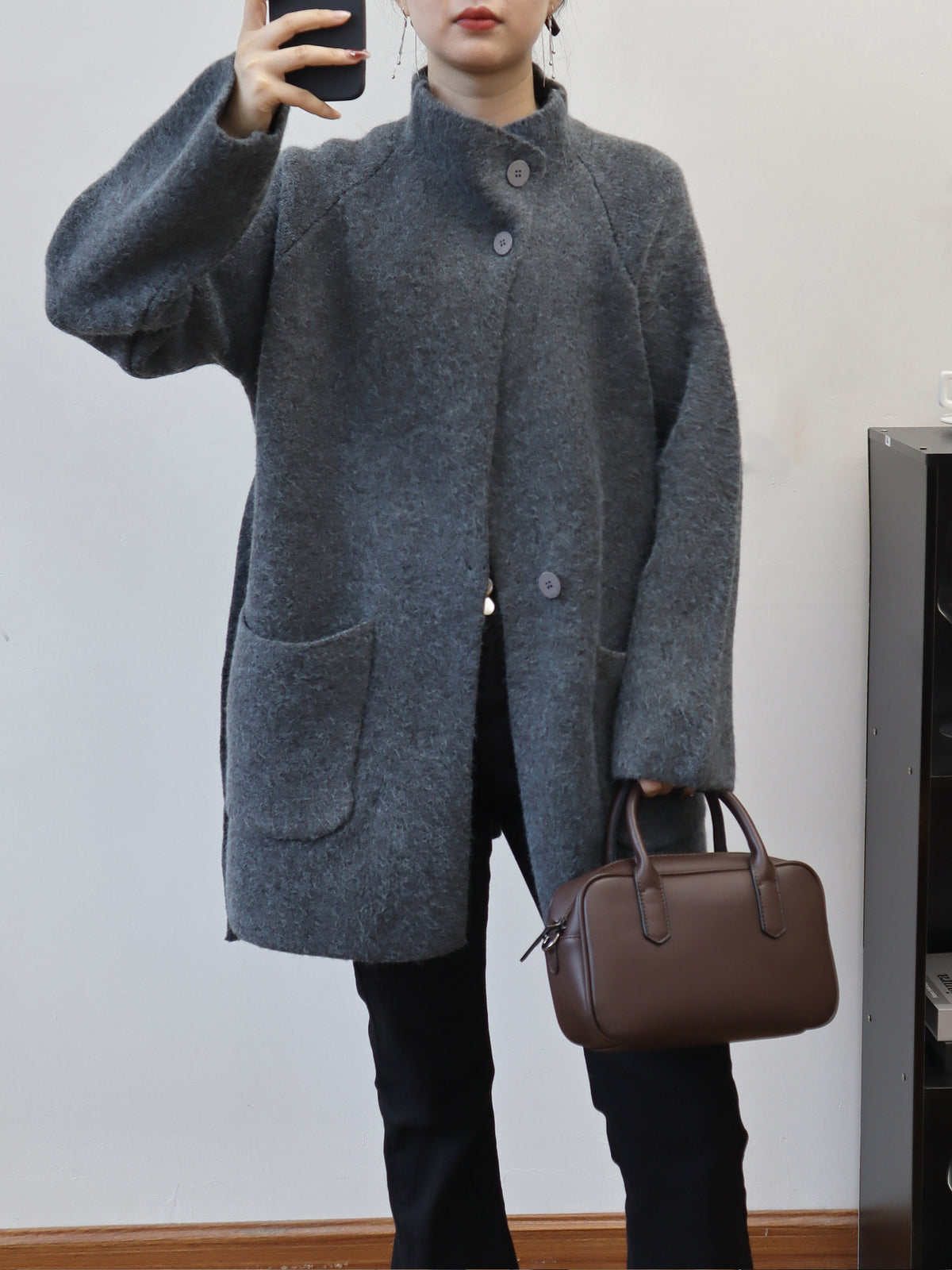 Solid color loose jacket for women