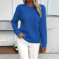 Round neck Fried Dough Twists thickened sweater