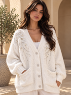 Women’s Sequin Relaxed Knit Sweater