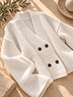 Women’s Relaxed V-Neck Long Sleeve Knit Sweater
