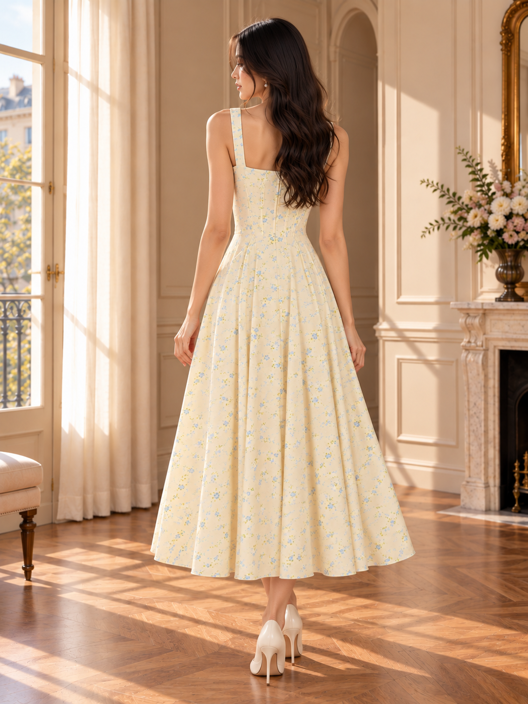 Women’s Printed Lace-Up Dress