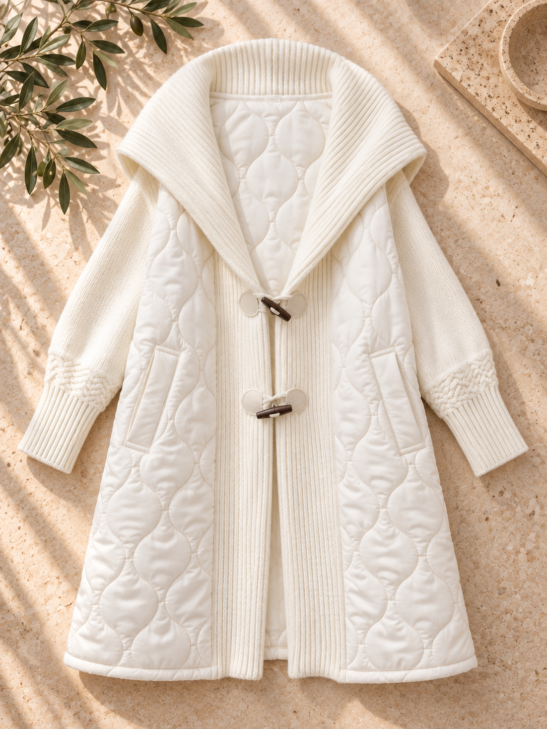 Women’s Hooded Toggle Long Coat