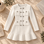 Women’s Double-Breasted Long Sleeve Dress