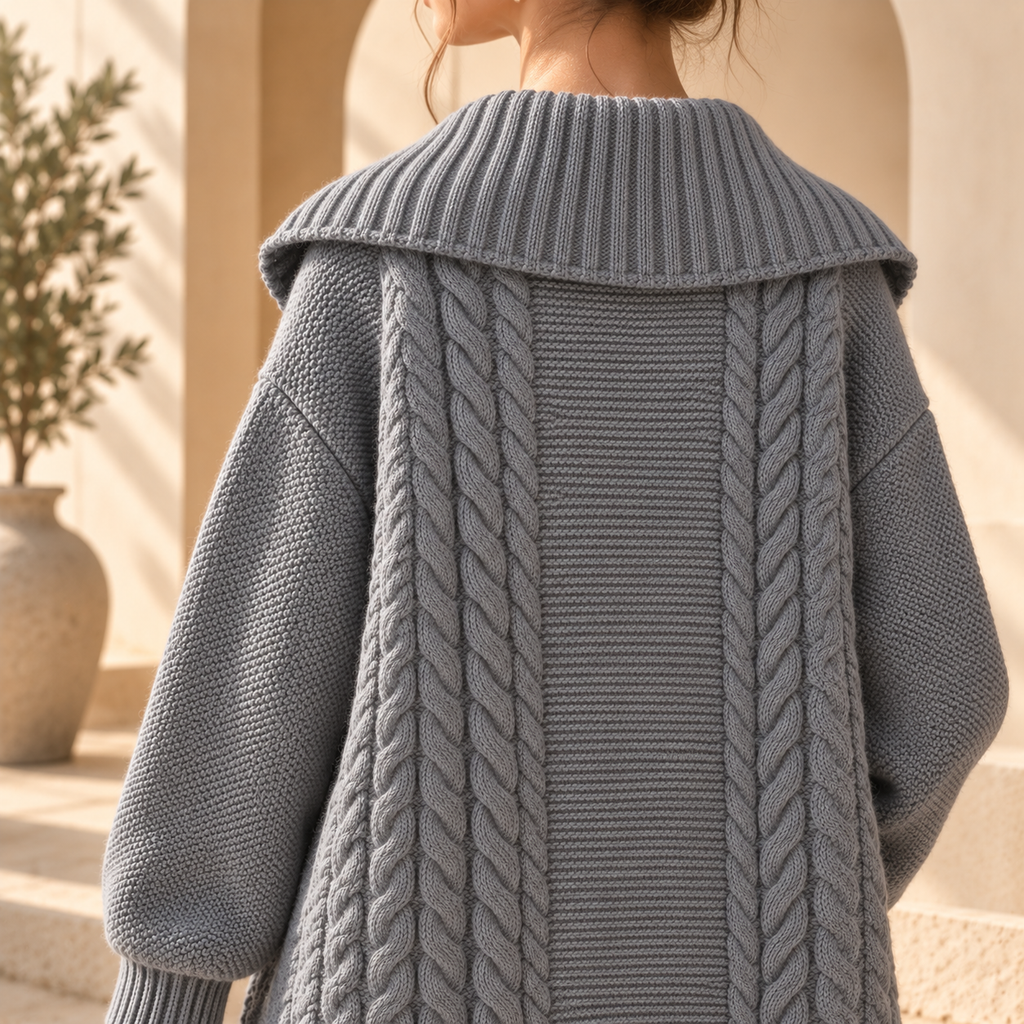 Women’s Collared Long Sleeve Knit Sweater