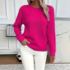 Round neck Fried Dough Twists thickened sweater