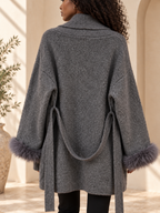 Women’s Lace-Up Knit Cardigan