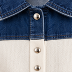 Women’s Denim Patchwork Relaxed Knit Sweater