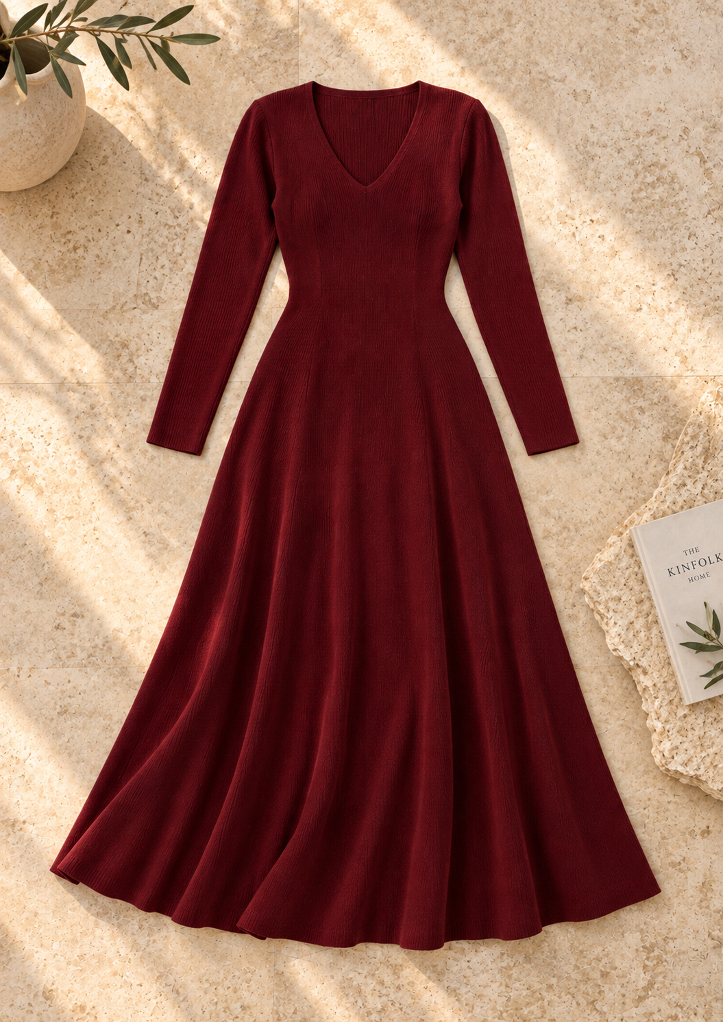 Women’s Collared Long Knit Dress
