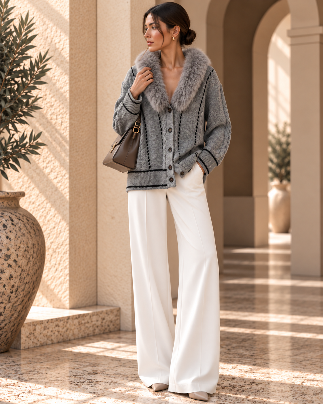 Women’s Relaxed Long Sleeve Knit Cardigan