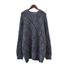 Sequined round neck pullover sweater