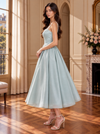 Women’s Blue Strappy Formal Ball Gown
