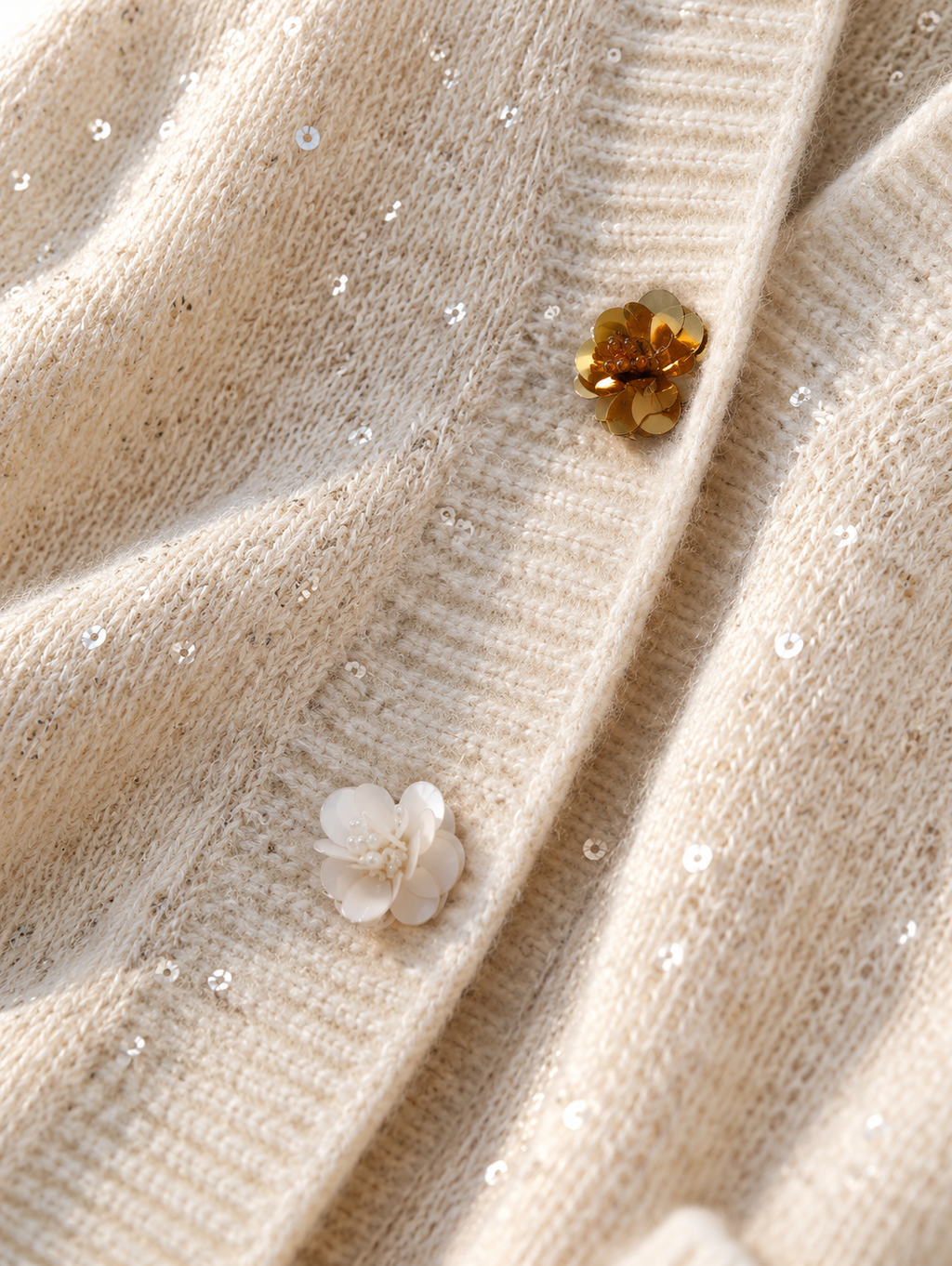 Women’s Sequin Relaxed Knit Cardigan