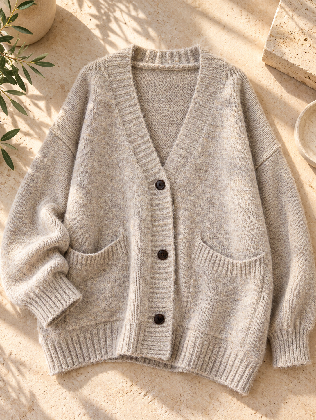 Women’s Relaxed V-Neck Knit Cardigan
