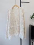 Splicing lace sequin sweater