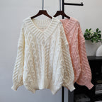 V-neck pullover sweater