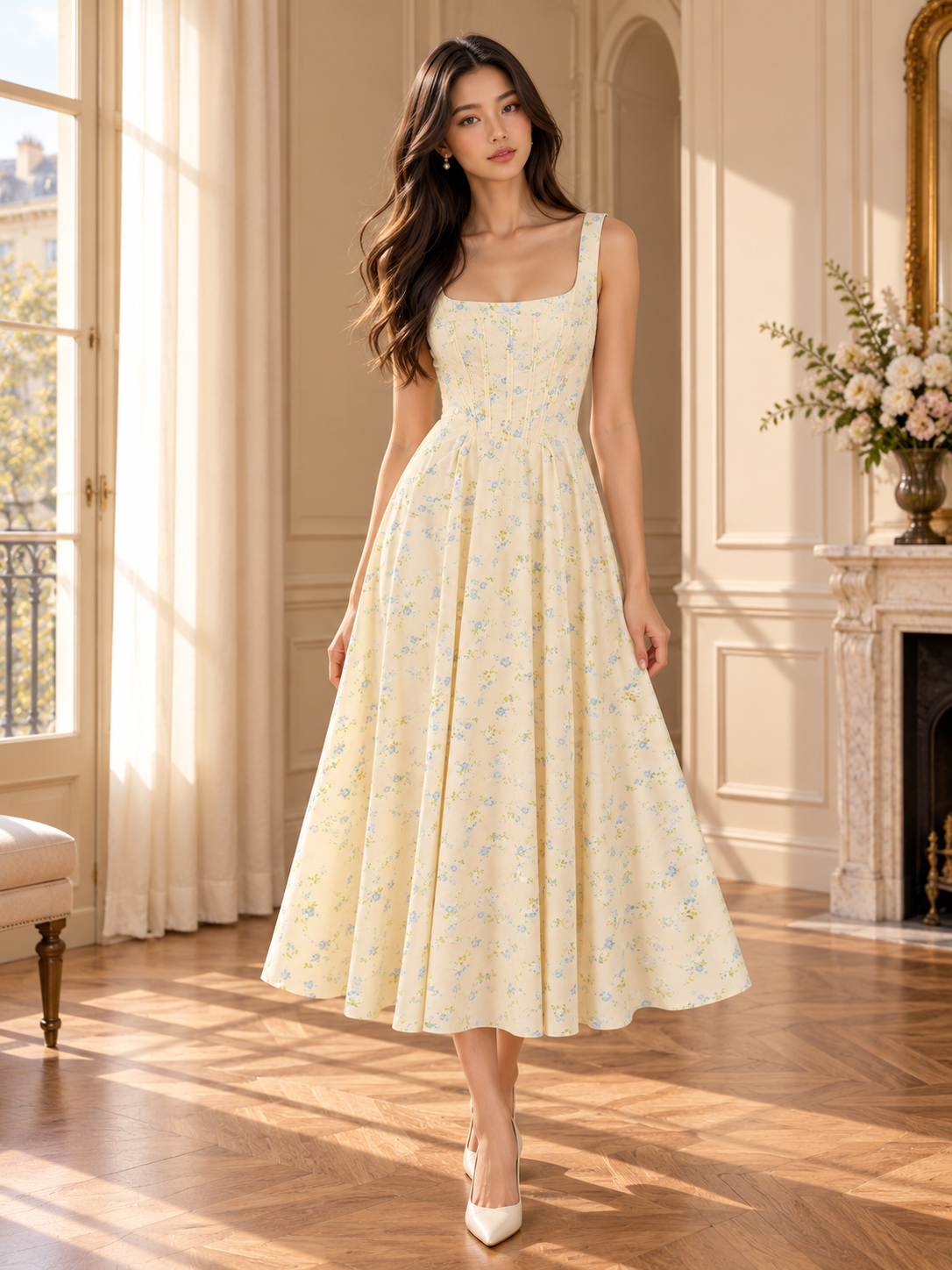 Women’s Printed Lace-Up Dress