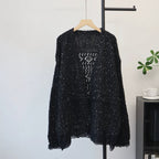 Splicing lace sequin sweater