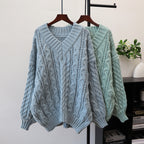 V-neck pullover sweater