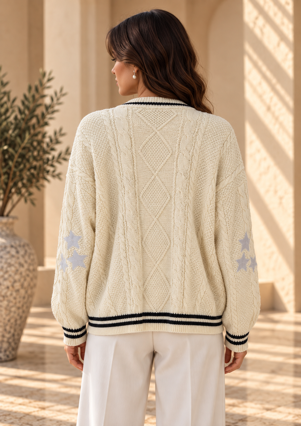 Women’s Long Sleeve Wool-Blend Cardigan