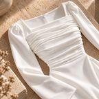 Women’s Square Neck Long Sleeve Knit Maxi Dress