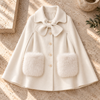 Women’s Bow Detail Cloak Coat