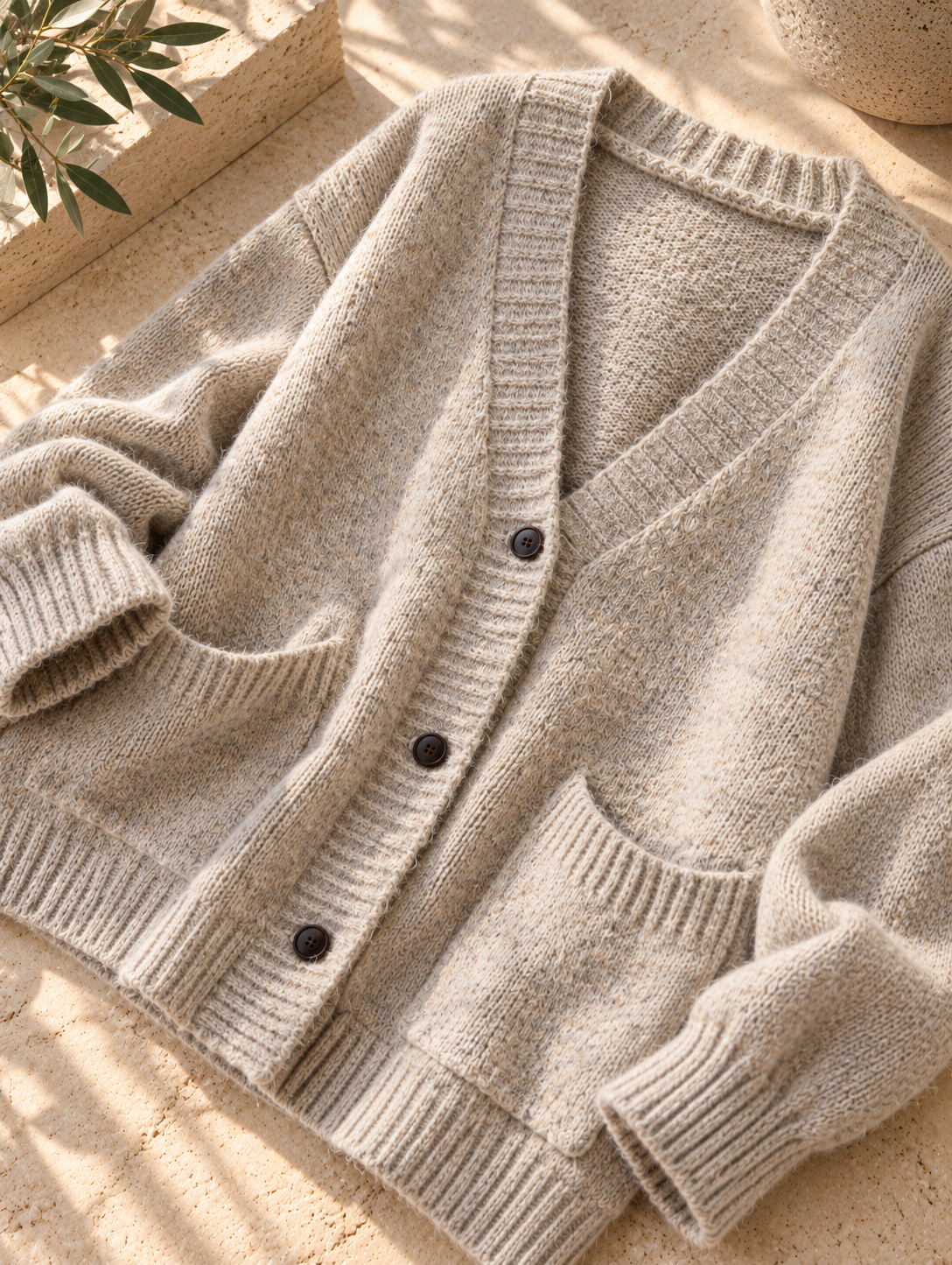 Women’s Relaxed V-Neck Knit Cardigan