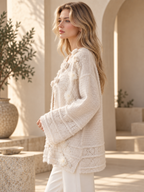 Women’s Floral V-Neck Button Cardigan
