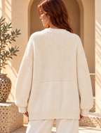 Women’s Denim Patchwork Knit Cardigan