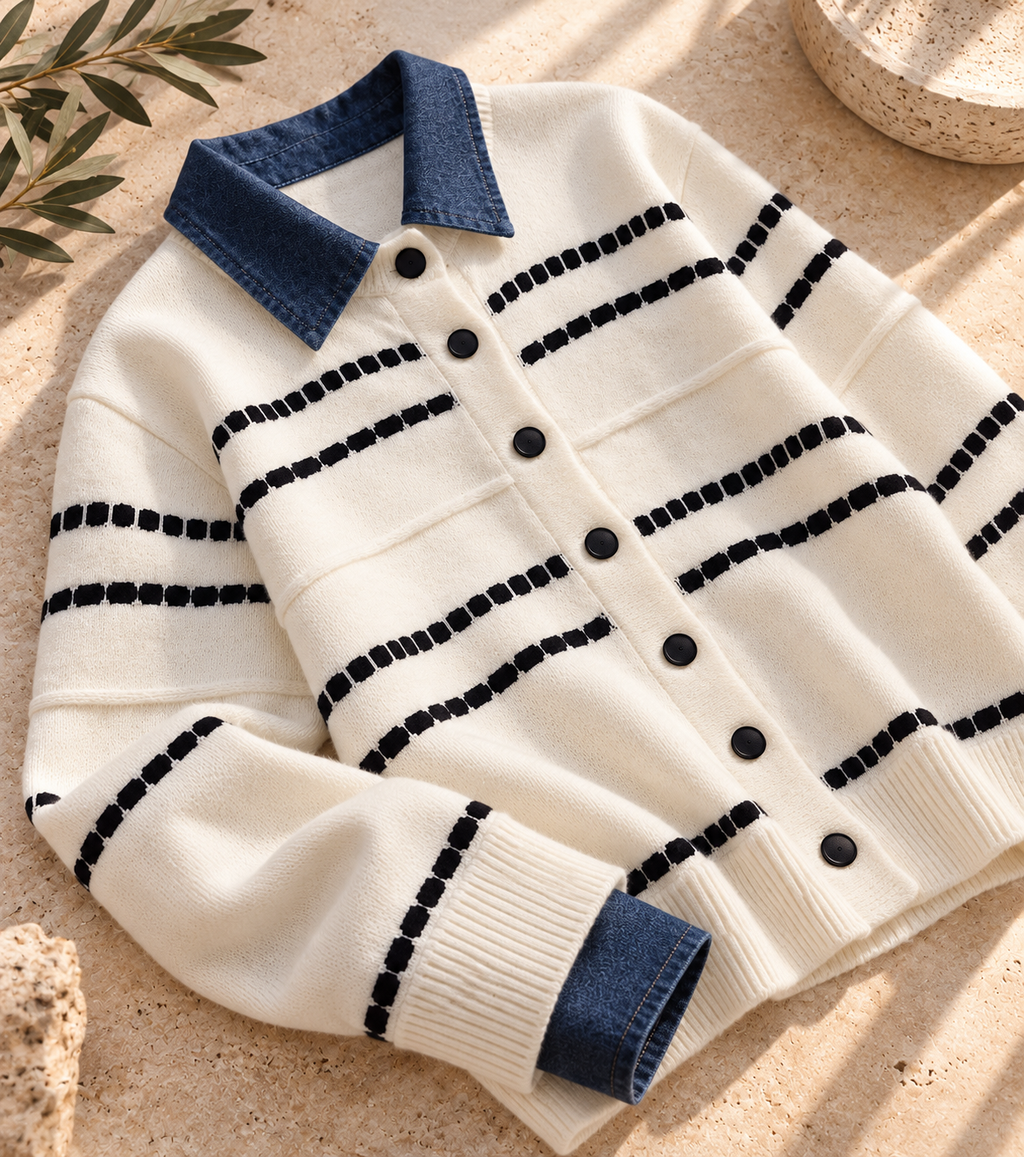 Women’s Contrast Relaxed Knit Sweater