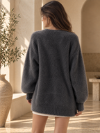 Women’s Lantern Sleeve Knit Cardigan