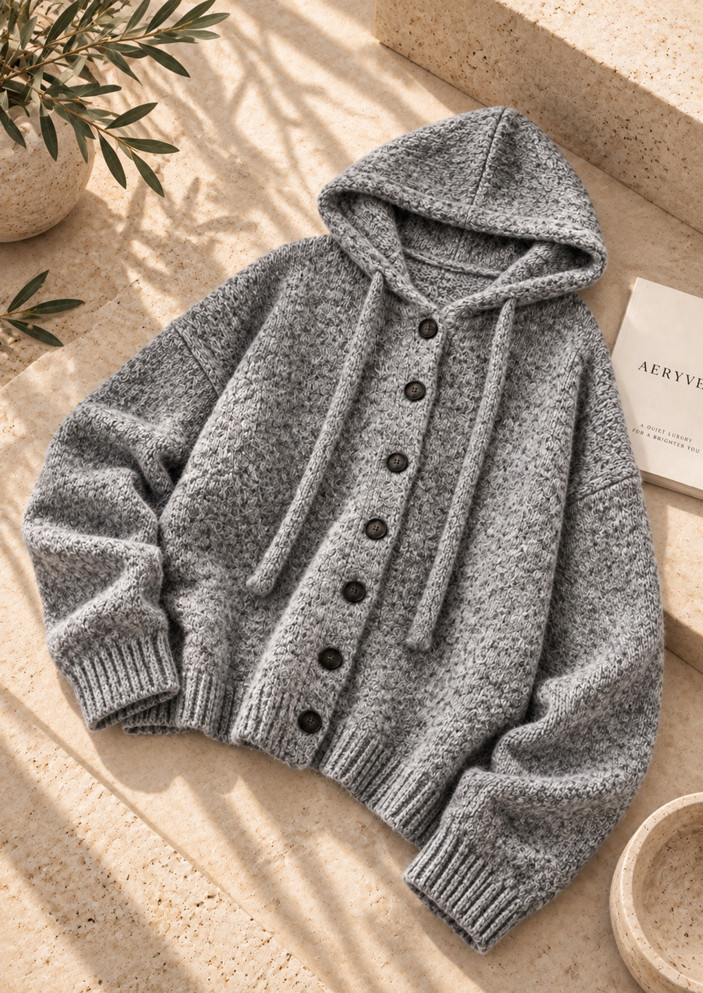 Women’s Hooded Relaxed Knit Sweater