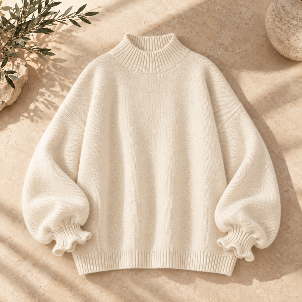 Women’s High Neck Relaxed Knit Sweater