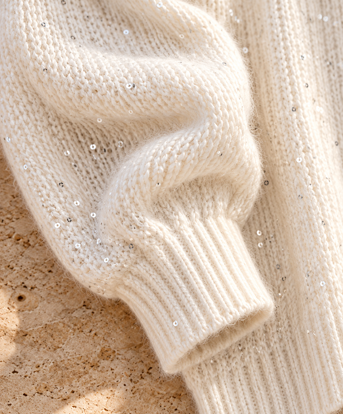 Women’s Sequin Relaxed Knit Sweater